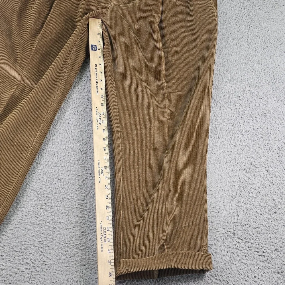 Jos. A. Bank Dress Pants Mens 42x29‎ Brown Colorfast Corduroys Pleated Cuffed